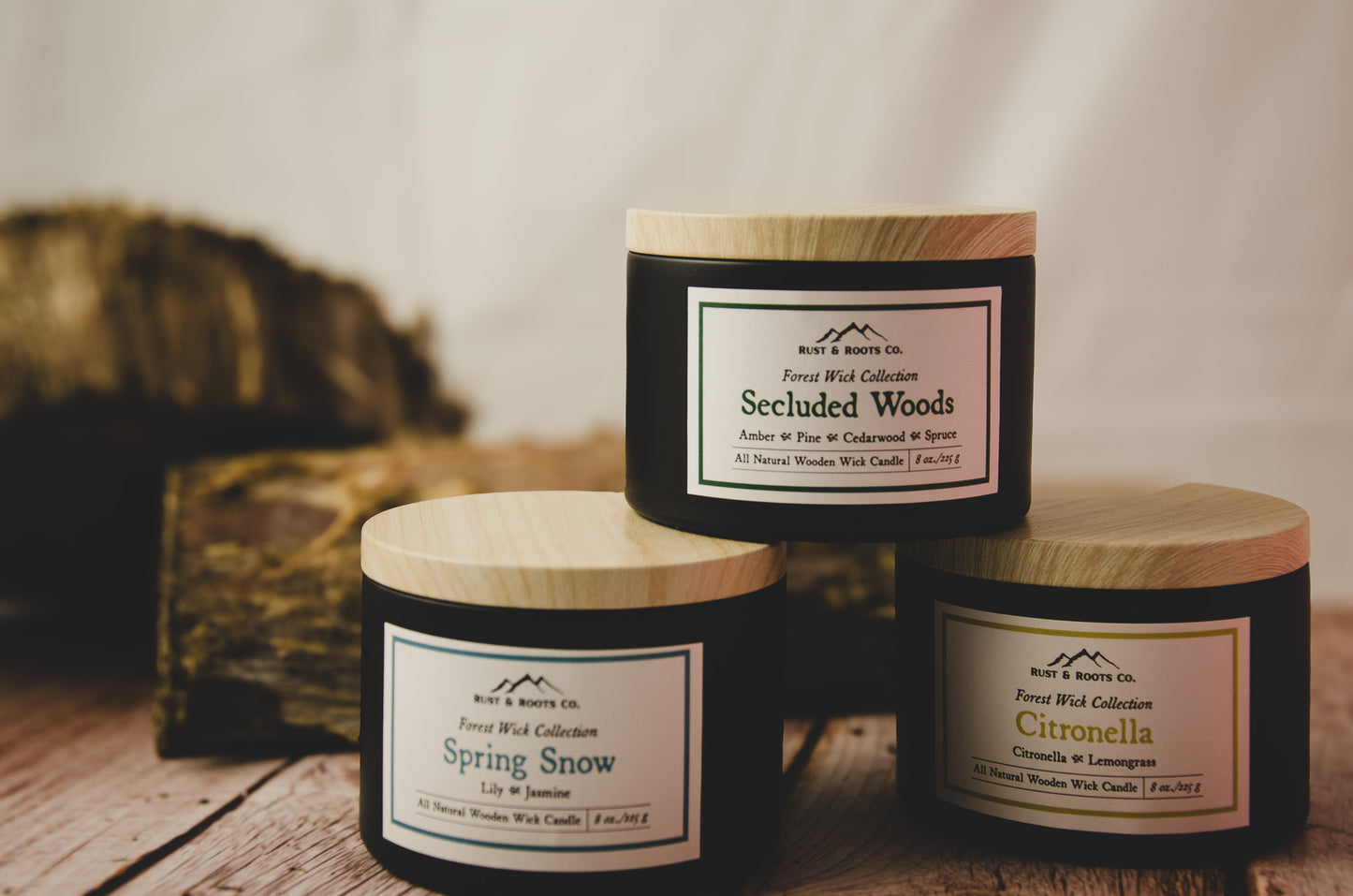 Rust and Roots Candle Collection