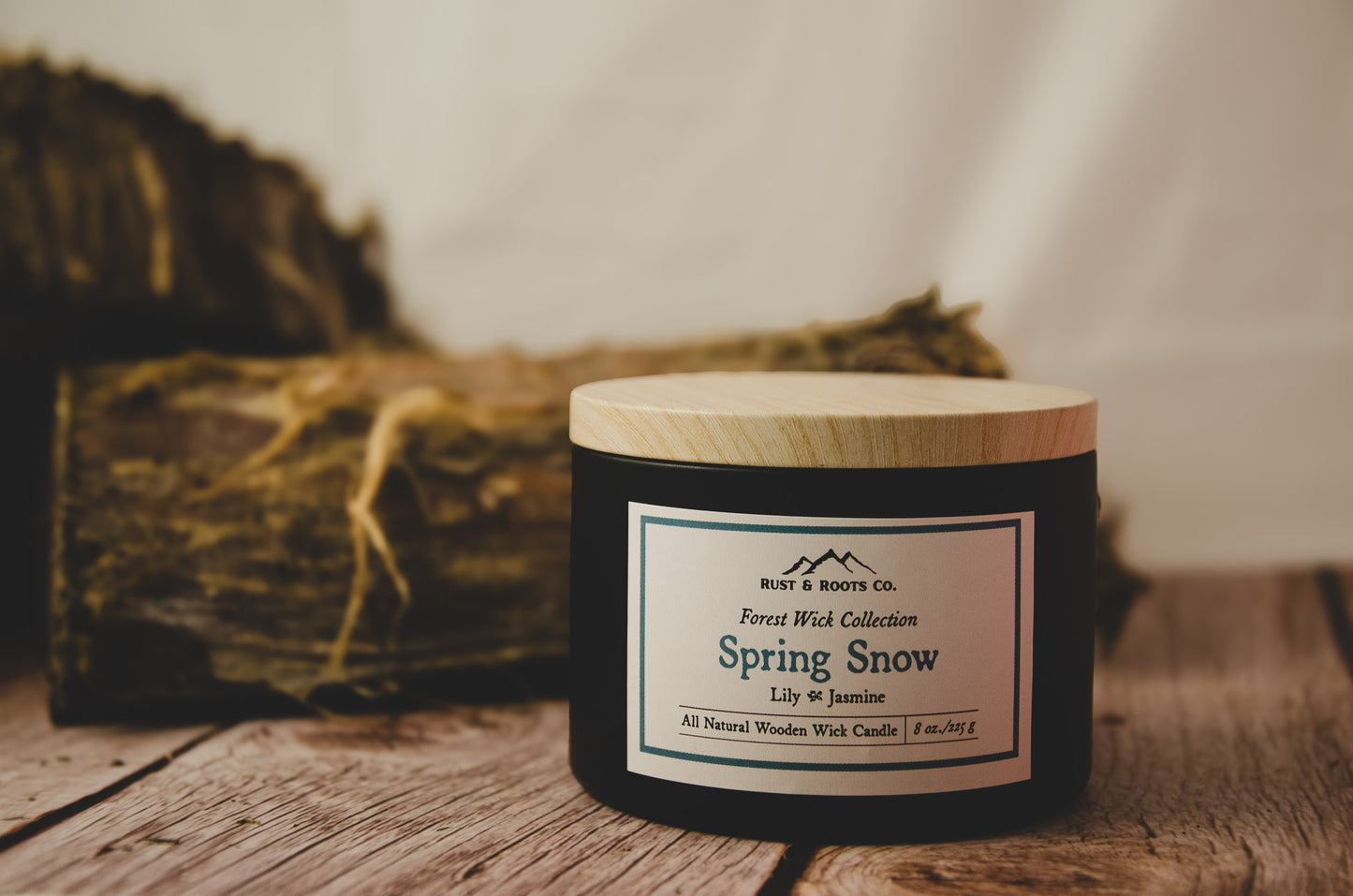 spring-snow-candle